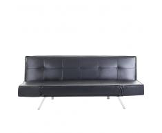 Sofá cama negro - canapé - sofá de piel - BRISTOL