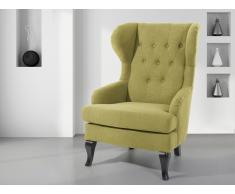Sillón tapizado verde oliva ALTA