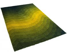 Alfombra verde-amarilla - 300x400 cm - Shaggy - EFEZ