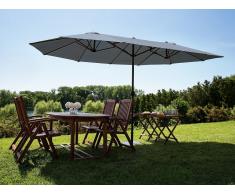 Sombrilla de jardín - Doble toldo - Color antracita - 460 cm - SIBILLA