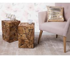 Mesa auxiliar - Diseño cúbico en madera - NELSON