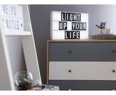 Pizarra LED con 60 letras blanca ZEYA