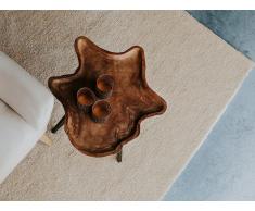 Alfombra shaggy en color beige claro 80x150 cm DEMRE