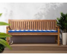 Colchón para banco de jardín TOSCANA/JAVA zigzag azul blanco 169x50x5 cm