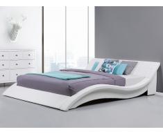 Cama en piel con somier blanca 180x200 cm VICHY