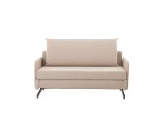 Sofá cama tapizado - Sofá de tela - Beige - BELFAST