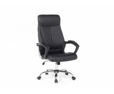 Silla de oficina - Giratoria - Piel sintética - Negro - CHAMPION