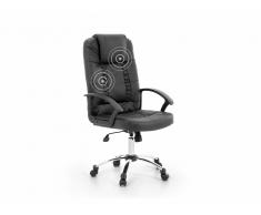 Sillón con función de masaje negro RELAX