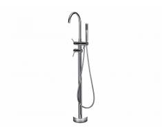 Mezclador de baño independiente - Mango y soporte - Conjunto de ducha cromado - TUGELA