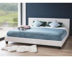 Cama en piel - 180x200 cm - Color blanco - ORELLE