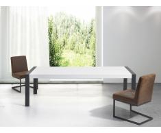 Mesa de comedor - Metal - Blanco y negro - 220cm - ARCTIC I