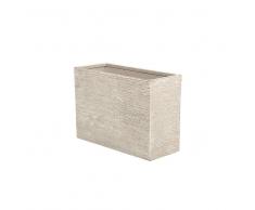 Maceta rectangular beige 29x70x50 cm EDESSA