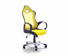 Silla de trabajo - Silla giratoria - Con reposabrazos - Color amarillo - iChair