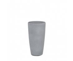 Maceta redonda gris 23x23x42 cm ABDERA