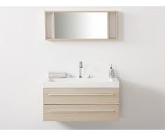 Mueble de baño - Beige - Lavabo -Armarios - Espejo - BARCELONA