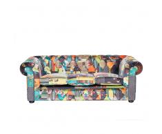 Sofá Chesterfield - Tapizado - Multicolor - Amarillo - CHESTERFIELD