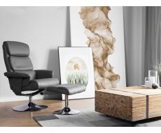 Silla de oficina con función de masaje y reposapiés gris LEGEND