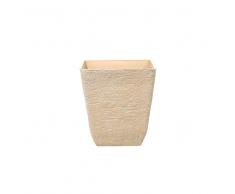 Maceta cuadrada en color beige 49x49x53 cm DELOS