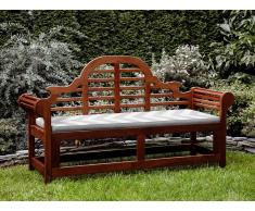 Banco de jardín con colchón zigzag gris beige 180 cm TOSCANA MARLBORO