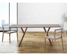 Mesa de comedor - Color nogal oscuro - 180 cm - LISALA