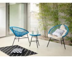 Conjunto de jardín - Mesa - 2 sillas - Azul - ACAPULCO