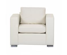 Butaca en piel beige HELSINKI