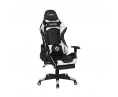 Silla de oficina en negro-blanco con altura regulable VICTORY