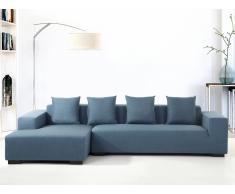 Sofá esquinero - Sofá Tapizado - Chaise longue derecho - Azúl - LUNGO