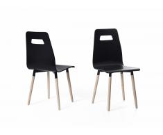 Silla de comedor - Madera- Negro - BOVIO