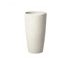 Maceta redonda blanca 31x31x58 cm ABDERA