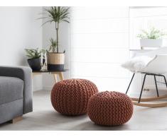 Puf redondo color cobre 40x25 cm CONRAD