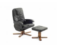 Sillón con función de masaje negro RELAXPRO