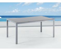 Mesa de jardín en aluminio con tablero de vidrio CATANIA