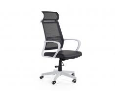 Silla de oficina - Giratoria - Blanco - Negro - LEADER