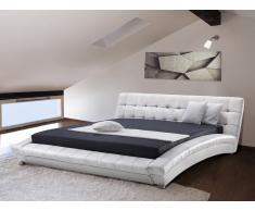 Cama en piel blanca 180x200cm LILLE