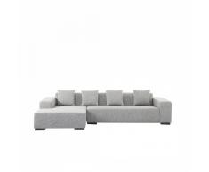 Sofá esquinero - Sofá Tapizado - Chaise longue derecho - Gris claro - LUNGO