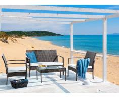 Conjunto de jardín - Ratán sintético - Mesa - 2 sillas - MARSALA