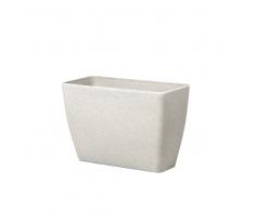 Maceta rectangular beige 60x27x41 cm BARIS