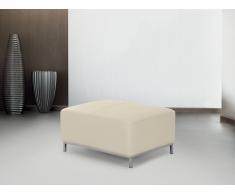 Reposapiés en piel en beige OSLO