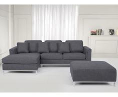 Sofá esquinero tapizado en gris derecho OSLO