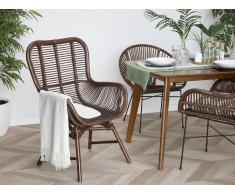 Silla en ratán marrón TOGO