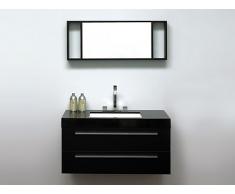 Mueble de baño - Negro - Lavabo -Armarios - Espejo - BARCELONA