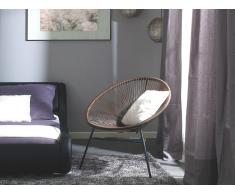 Conjunto de 2 sillas de jardín marrón ACAPULCO