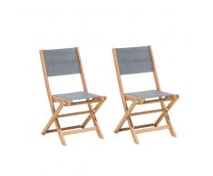 Silla de jardín madera textileno gris oscuro CESANA