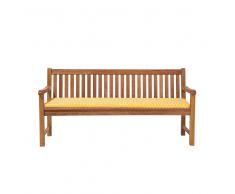 Banco de jardín 180cm con colchón amarillo JAVA