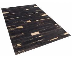 Alfombra de piel - marrón y oro - 80x150cm - ARTVIN