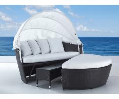 Cama de playa - camastro en ratán con mesa baja - SYLT LUX