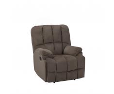 Sillón reclinable tapizado en marrón claro DORTON
