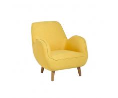 Sillón tapizado amarillo KOUKI