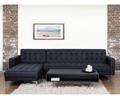 Sofá cama esquinero tapizado en gris grafito ABERDEEN